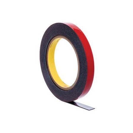 3M 3M Acrylic Plus High-Bond Tape 06392, Black, 1.52 mm, 1/2 inx10 yd 7100145703